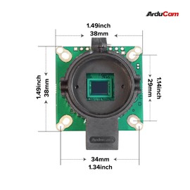 Arducam for Raspberry Pi HQ Camera, 12.3MP IMX477 High Sensitivity CMOS Raspberry Pi 5 Camera, Comes with C-CS Adapter and Tripod Mount for Raspberry Pi 4 Model B, Pi 3/3B+, and Pi Zero 2W