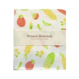 IPPINKA Nawrap Printed Dishcloth, Fruits & Veggies Print, Made in Japan