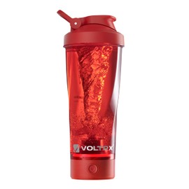 VOLTRX VOLTRX VortexBoost Electric Shaker Bottle, USB C Rechargeable Protein Shake Mixer, Shaker Cups for Protein Shakes and Meal Replacement Shakes, BPA-Free, Made with Tritan,Red
