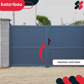 KOTARBAU® Door Handle Set 92 mm Long Plate Brown Profile Cylinder for Doors Gates Gates