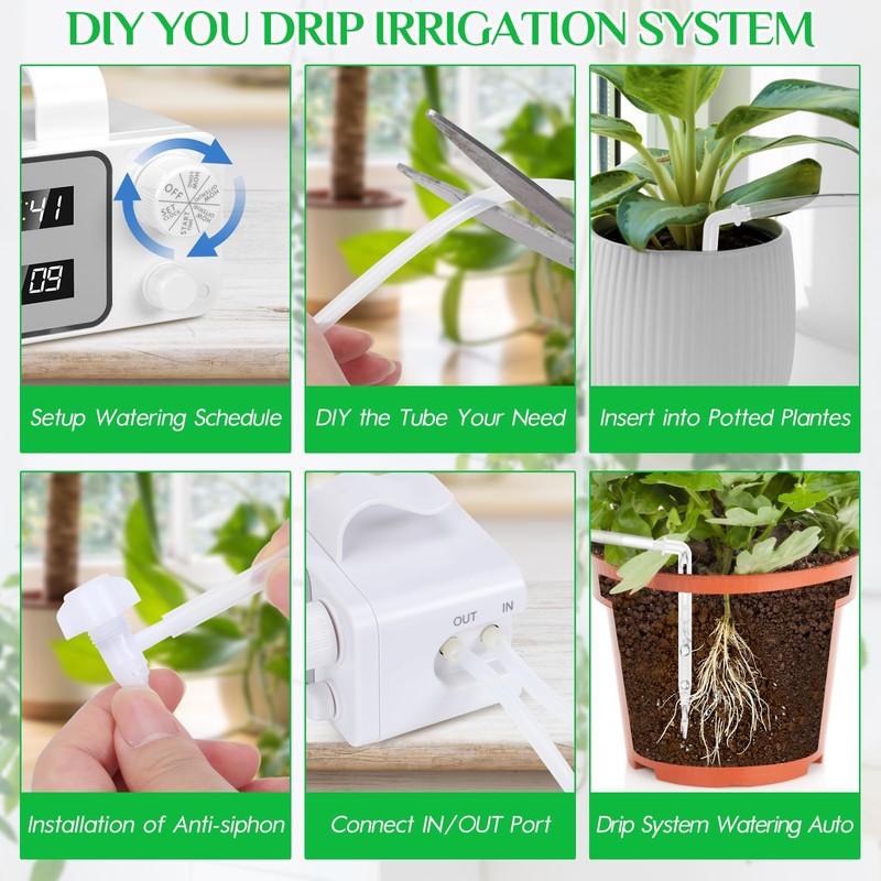 Yaskyly Automatic Watering System Reliable Plant Self Watering System Automatic