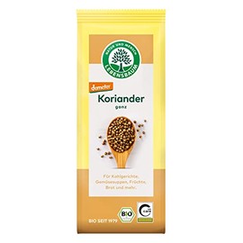 Lebensbaum Coriander, whole, organic spice for cabbage dishes, vegetable soups, fruits and bread, vegan, 1 x 30 g