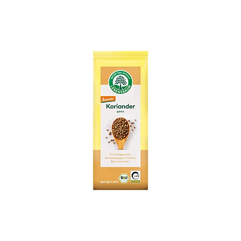 Lebensbaum Coriander, whole, organic spice for cabbage dishes, vegetable soups,