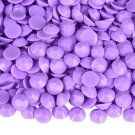 Sukiiy 5000PCS 3MM Resin Flatback Rhinestones, Solid Lt. Purple Candy Color Resin Rhinestones for Crafts, Flatback Rhinestones for Nail, Tumbler Mugs Bottles Shoes Clothes