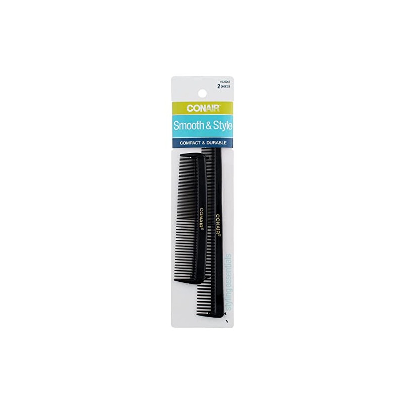 Conair Hard Rubber Pocket and Barber Comb 2 ea (Pack