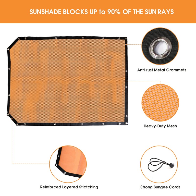 Sukemichi Sunshade for Ford Bronco,Mesh Sun Shade Bikini Top Cover