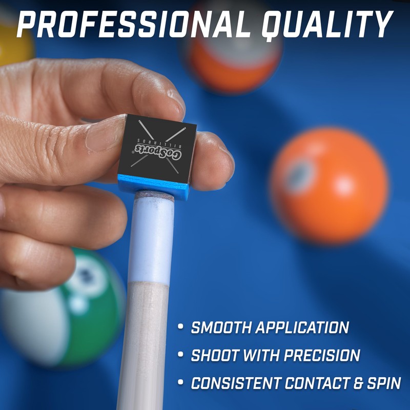 GoSports Premium Pool Cue Chalk Cube 12 Pack - Blue