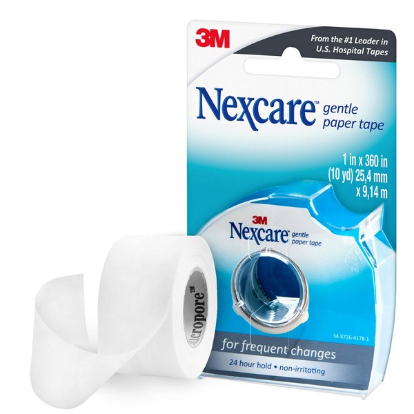 Nexcare Gentle Paper First Aid Tape with Dispenser, Ideal for