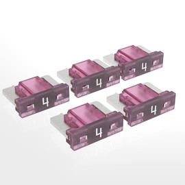 AUPROTEC Mini LP Car Fuses Blade Fuses 2A - 30A Selection: 4A Amp Pink Pack of 5