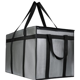 musbus Very Heat XXXL Insulated Food Delivery Bag Cooler Bags Keep Food Warm Catering Therma for doordash Catering Cooler Bags Keep Food Warm Catering Therma Gray Pizza