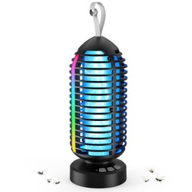 OnBeam Bug Zapper Outdoor, Mosquito Zapper Indoor Electric Fly Zapper Rechargeable Mosquito Killer with Color Changing LED Lights, Auto On/Off, 4000mAh Fly Trap for Home Backyard, Patio, Camping