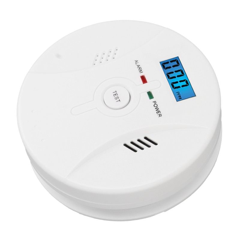 Monoxide Detector Easy Mounting Test Hush Button Dual Sensors Battery