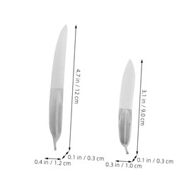 IWOWHERO 4pcs Stainless Steel Nail Files Double-sided Coarse Grit Small and Large for Manicure and Pedicure