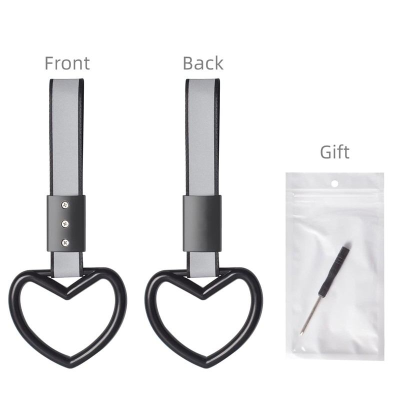JDM Ring Heart Shaped Car Handle Straps,Rear Bumper Warning Rings