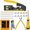 Gaobige rj45 Crimp Tool Kit, Pass Through Cat7 Cat6A Cat6