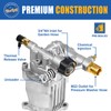 TOOLCY 3/4" Shaft Horizontal Pressure Washer Pump, 2600-3300 PSI @