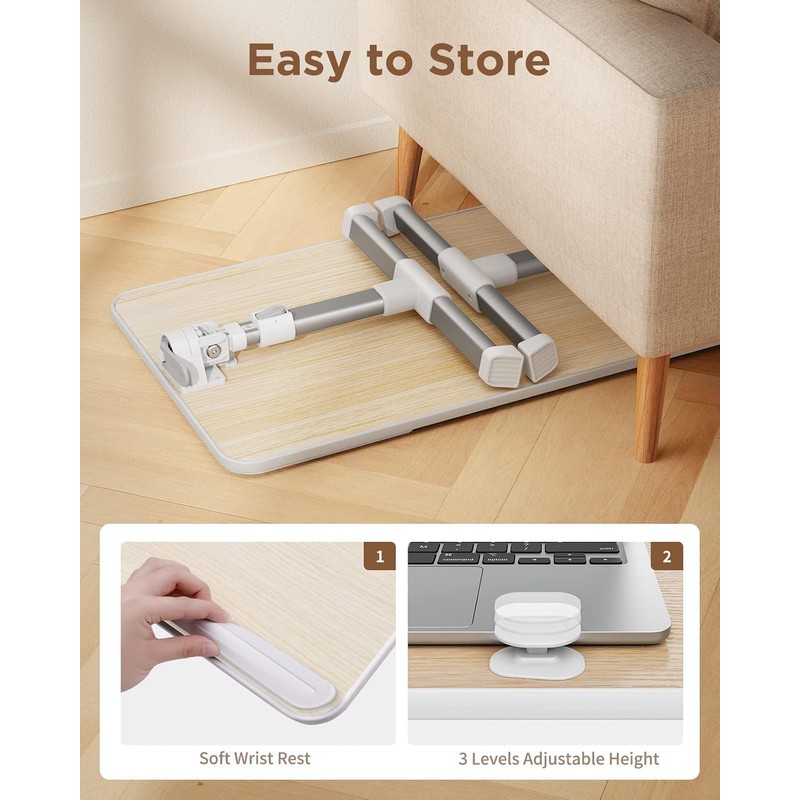 Laptop Desk Table, SAIJI Adjustable Laptop Stand, Portable Lap Desks