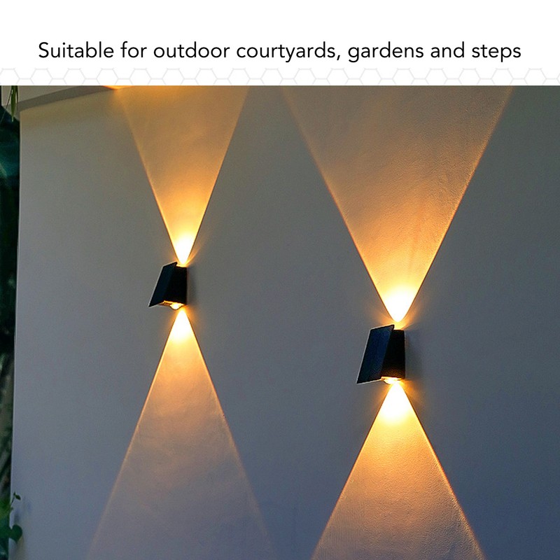 Solar Wall Lights Waterproof Decorative Outdoor Up and Down Fence