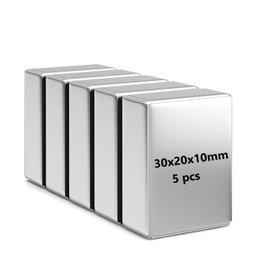 Realth Magnets Magnets Rectangular Neodymium Magnet 28mm*18mm*9mm 5 Pack for Fridge Shower Door Warehouse Work or Office Science Project Craft(MC728)