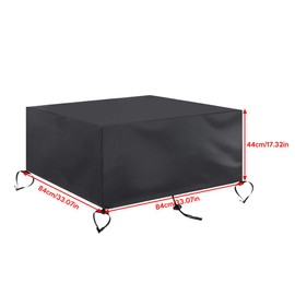ValueHall Fire Pit Cover 420D Heavy Duty Square Fire Pit Table Cover Waterproof Windproof and UV-Proof Outdoor Garden Furniture Cover V1C06 (84 x 84 x 44cm)