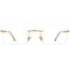 HEPIDEM 100% Really Buffalo Horn Handmade Glasses Frame Square Rimless