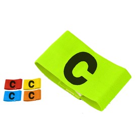 TROTH Captain's Armbands - Adult & Youths Elastic Sports Arm Band - Adjustable Captain Armbands for Football, Soccer, Hockey, Rugby etc. (Green, Adult (1 Pack))