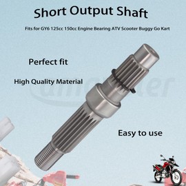 Amavoler Short Output Shaft Aftermarket Replacement Parts Fits for GY6 125cc 150cc Engine Bearing ATV Scooter Buggy Go Kart.