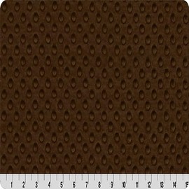 Pico Textiles 2 Yards Bolt - Brown Minky Dimple Dot Fabric - Sold by The Bolt - Ideal for Blankets, Robes, Soft Toys & Baby Apparel