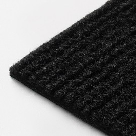 FunStick Black Carpet Tiles Peel and Stick with Padding Attached 12"x12" Non Slip Carpet Squares Padded Indoor Outdoor Carpet Tile for Bedroom Basement Kitchen Washable Rug Tiles for Floor Tiles 5 Pcs