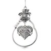 Inspired Silver - Sacramento Silver Christmas Ornament - Pave Heart