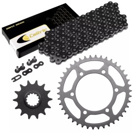 Caltric Black Drive Chain And Sprocket Kit for Kawasaki Ninja 300 Ex300 Abs 2013-2017