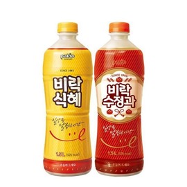 Paldo 1.5L 1 piece of Birak Sikhye + 1 piece of Birak Sujeonggwa, 2 pet traditional drinks (28830633) / 팔도 1.5L 비락식혜 1개+비락수정과 1개 총 2pet 전통 음료수 (28830633)