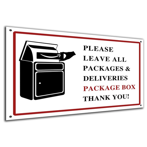 "Paktete bitte in die Paketebox legen" - Parcel Box Sign