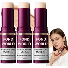 3pcs Bálsamo Multi-Volumen con Calcio y Colágeno,Barra De Cuidado De Ojos,Barra Hidratante Antiarrugas para Ojos,Extracto de Elastina para Piel Firme y Suave,Apta para Ojos,Cuello y Rostro (A, 3PCS)