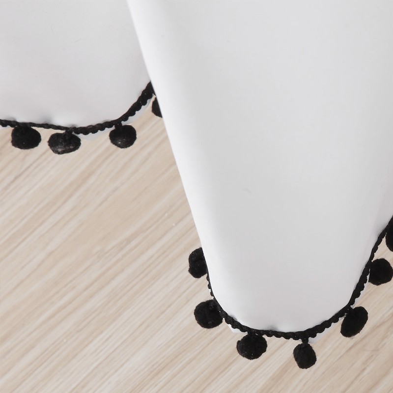 Elegant Black and White Polyester Bathroom Shower Curtain Waterproof Mildew