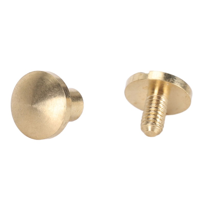 50 Set Brass Rivets Kit DIY 8mm Slot Screw Decorative