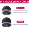 Qoncosy 12 Pack Rhinestone Trucker Hat Chains for Women Men,