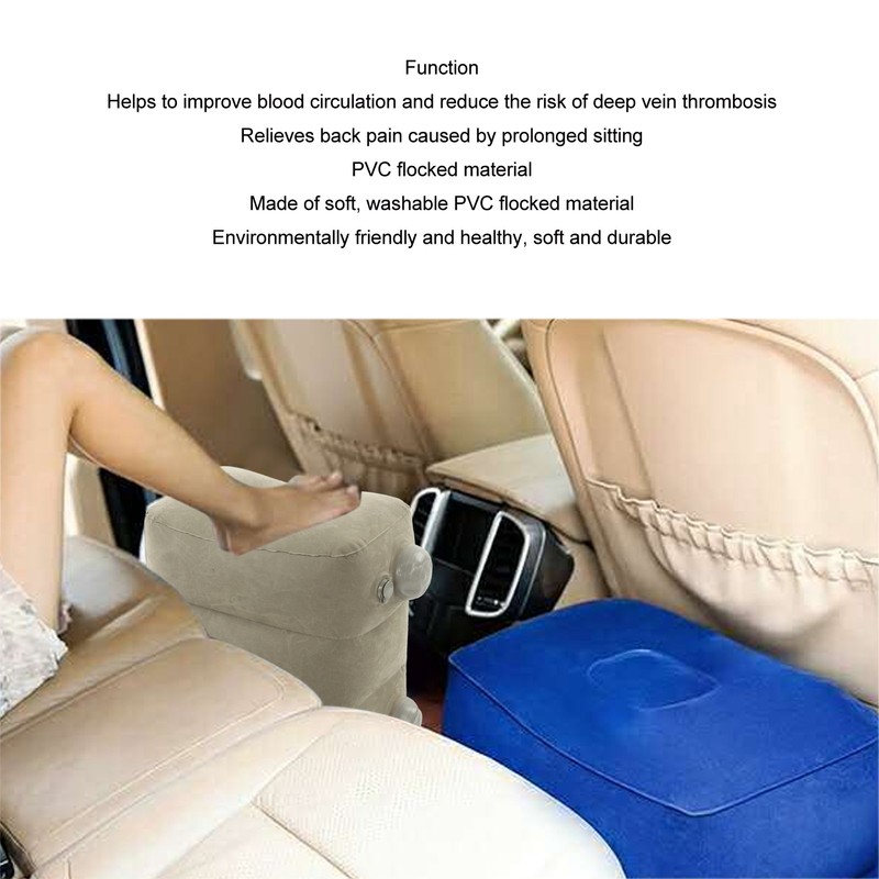 Inflatable Foot Rest Promote Blood Circulation Relieve Fatigue PVC Flocking