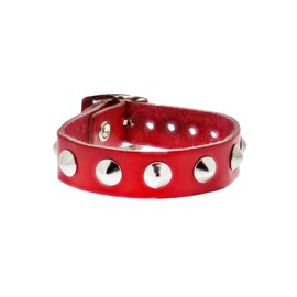 Zac's Alter Ego 1-Row Conical Studded Leather Bracelet with Buckle