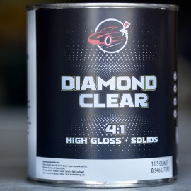 Diamond Clear 4:1 Auto 2K High Gloss High Solid Air Dry Clearcoat QUART KIT!