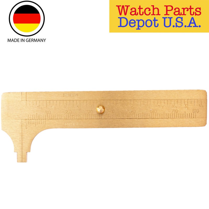 Grobet 80mm Brass Sliding Gauge Pocket Caliper 3 1/4" Inch