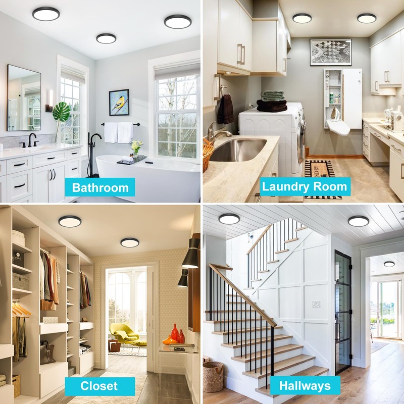 libtit Flush Mount Ceiling Light 7 Inch, 15W 1500Lm Surface