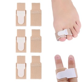 WUSJCOF 6 pcs Finger-Buddy Wraps Tapes, gepolsterte Bandagen, Stoff-Zehenbandage, Fingerschutz für verklemmte geschwollene Fingergelenke