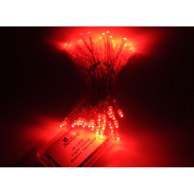 Karlling Battery Operated Fairy Lights, 13ft Durable Short Clear Wire