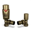 UK Radiators Thermostatic Radiator Valve (TRV) - 15mm Angled Lockshield