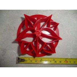 AJT CHRISTMAS POINSETTIA SET OF 2 CONCHA CUTTER MEXICAN SWEET BREAD STAMP PR1879