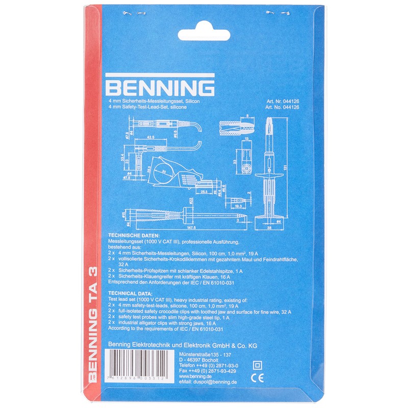 Benning TA 3 Red, Black 1000 V