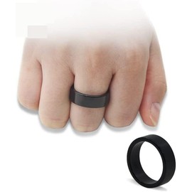 MOMOMAGE Black Strong Magnetic Magic PK Ring Magnet Coin Magic Tricks Props Finger Decoration Magician Ring Illusion Gimmick Accessories (19 mm)