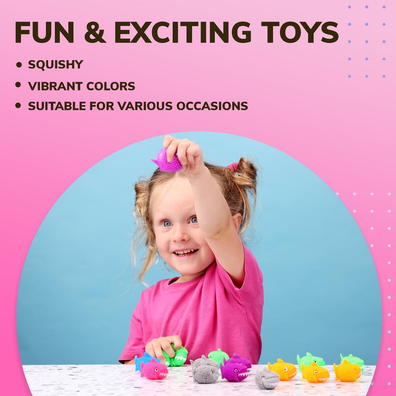 Squishy Shark Toy 48 pcs Variation (100) - Easter Basket