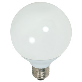 Satco S7305 15-Watt Medium Base Globe, 4100K, 120V, Equivalent to 60-Watt Incandescent Lamp